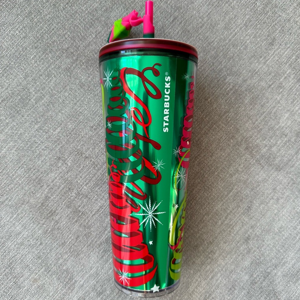 Starbucks 2023 Holiday cup with star straw topper